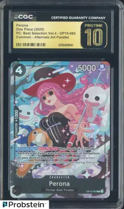 2025 One Piece PC Best Selection Vol.4 OP10-092 Perona Alt Art CGC 10 PRISTINE - Image 1