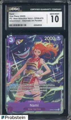 2025 One Piece PC Best Selection Vol.4 OP09-070 Nami Alternate Art CGC 10 - Image 1