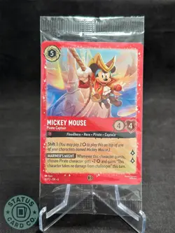 Disney Lorcana Mickey Mouse Pirate Captain Promo 18/P2 EN 6 SEALED FOIL - Image 1