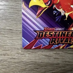 Destined Rivals Pack Art Trainer Tip Card - Ethan’s Ho-Oh | PreRelease Deck RARE - Image 3