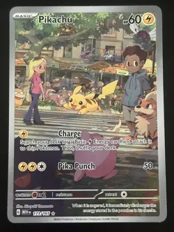 Pokemon Pikachu #173/165 SECRET Illustration Holo Rare -SV: 151 Trading Card - Image 1