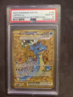 Gem Mint 10 Pokemon Lapras ex 164 Sv: Scarlet & Violet Promo Cards Holo - Image 1