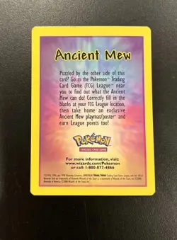 Ancient Mew Holo Holographic Pokemon Card Promo 1999-2000 Wizards Rare Gamefreak - Image 3