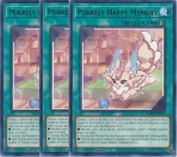 Yugioh - Purrely Happy Memory x 3 - 1st Edition Rare NM - Plus Free Holo Card - Image 1