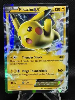 Pokemon Pikachu EX XY74 PROMO Card *LIGHTLY PLAYED* - Image 1
