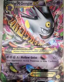 Pokemon TCG M Gengar EX XY166 Full Art Holo Mega Evolution Promo HP210 - Image 1