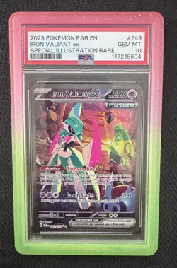Pokemon Iron Valiant EX 249 Paradox Rift PSA 10 GEM MINT - Image 1