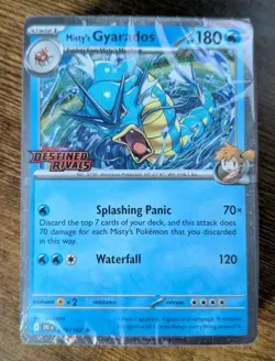 Pokemon TCG - Misty's Gyarados 049/182 Destined Rivals Stamped *SWIRL* 🍥 SEALED - Image 2
