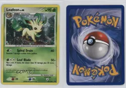 Cosmos Holo - Leafeon Pokemon Diamond & Pearl Majestic Dawn #24 2008 - Image 3