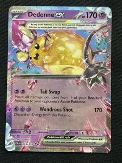 Pokemon Dedenne ex 093/193 Sv02 Paldea Evolved Double Rare Holo 170HP - Image 1