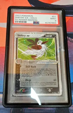 PSA 9 SHIFTRY EX #97 HOLO 2007 POKEMON EX POWER KEEPERS - Image 1