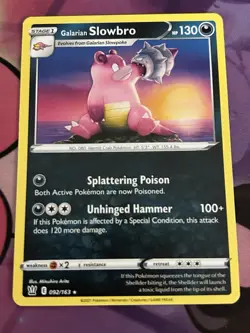 Galarian Slowbro 092/163 Rare Battle Styles Pokemon Near Mint - Image 1