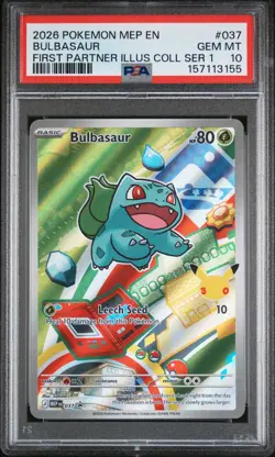 Bulbasaur 037 - Pokemon First Partner Illustration Series 1 Promo - PSA 10 - Image 1