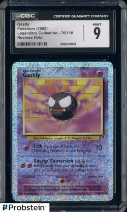 2002 Pokemon Legendary Collection #76 Gastly Reverse Holo CGC 9 MINT - Image 1