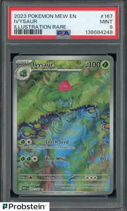 2023 Pokemon Mew En Illustration Rare #167 Ivysaur PSA 9 MINT - Image 1