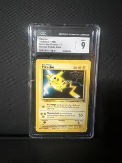 CGC 9 MINT Pikachu # 4 WB Movie WOTC Black Star PROMO Pokemon Card📈🔥 - Image 1