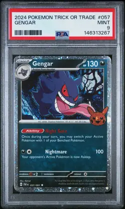 2024 Pokemon Trick Or Trade Gengar #057 PSA 9 MINT Halloween Promo Low Pop - Image 1
