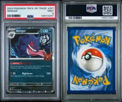 2024 Pokemon Trick Or Trade Gengar #057 PSA 9 MINT Halloween Promo Low Pop - Image 3