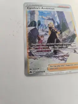 Pokemon TCG Cynthia's Ambition GG60/GG70 Full Art Card Crown Zenith NM 2023 - Image 2