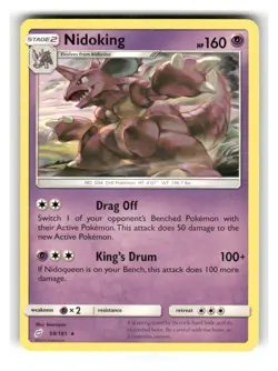 Nidoking 59/181 Rare Team Up Pokemon Near Mint - Image 1