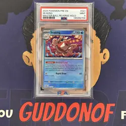 PSA 9 MINT 2025 Pokemon Prismatic Evolutions SEAKING #021 Master Ball Reverse - Image 1