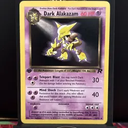 Pokemon TCG 1st Edition Dark Alakazam 18/82 Team Rocket Regular - Image 1
