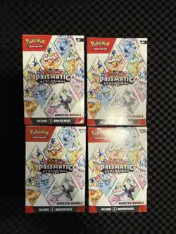 Pokemon TCG Prismatic Evolutions Factory Sealed Booster Bundle Boxes Lot Of 4 - Image 1