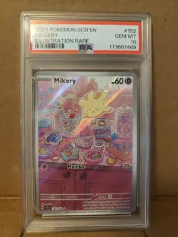 Milcery 152/142 PSA 10 Sv07: Stellar Crown Holo Pokemon TCG - Image 1