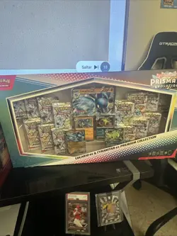 Pokemon TCG Prismatic Evolutions Lucario Ex + Tyranitar Ex Premium Collection - Image 1