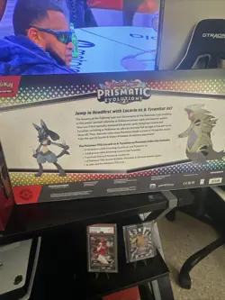 Pokemon TCG Prismatic Evolutions Lucario Ex + Tyranitar Ex Premium Collection - Image 2