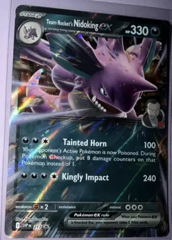 Team Rocket's Nidoking ex 217 Holo Promo Scarlet & Violet Promo Pokemon NM - Image 1