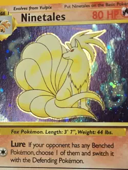 Pokemon TCG Base Set 2 -Ninetales- Holo Rare 13/130 Vintage - LP - Image 3