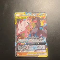 Pokemon Reshiram & Zekrom GX TAG TEAM Ultra Rare Holo Sm-Cosmic Eclipse 157/236 - Image 1