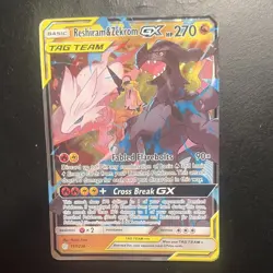 Pokemon Reshiram & Zekrom GX TAG TEAM Ultra Rare Holo Sm-Cosmic Eclipse 157/236 - Image 2