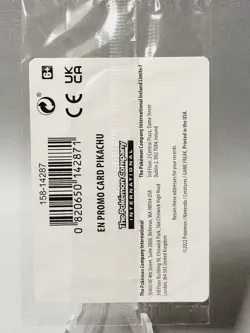 NEW Pokemon TCG Pikachu Store Promotional Sealed Trading Card Original Authentic - Image 3