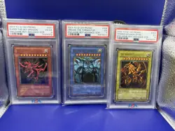Yu-Gi-Oh! TCG Slifer, obelisk, Ra PSA Graded Game Boy Promise - Image 1