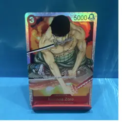 Bandai One Piece CCG Roronoa Zoro Character Holo Card ST01-013 5000 Power - Image 1