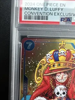 2024 One Piece EN Convention Exclusive Foil #043 Monkey D Luffy PSA 10 GEM MINT - Image 2
