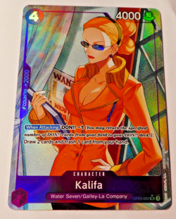 One Piece Card Game Carte Holo OP03-060 Kalifa Full Alt Art AA English - Image 1