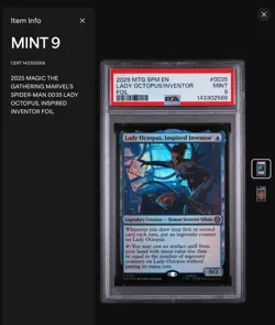 🔥2025 MTG Marvel’s Spider-Man #0035 Lady Octopus/Inventor Foil Psa 9 - Image 4
