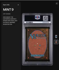 🔥2025 MTG Marvel’s Spider-Man #0035 Lady Octopus/Inventor Foil Psa 9 - Image 5