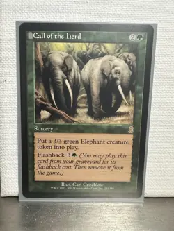 Magic: The Gathering Call of the Herd Odyssey Rare Green Sorcery 231 Carl Critc… - Image 1