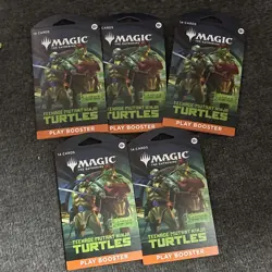 Magic The Gathering, Play Booster Sleeved Packs - TMNT - Lot of 5 - Image 1