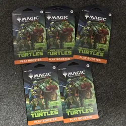 Magic The Gathering, Play Booster Sleeved Packs - TMNT - Lot of 5 - Image 3