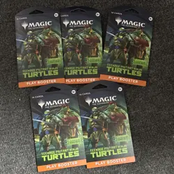 Magic The Gathering, Play Booster Sleeved Packs - TMNT - Lot of 5 - Image 4