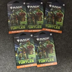 Magic The Gathering, Play Booster Sleeved Packs - TMNT - Lot of 5 - Image 5