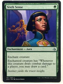 Sixth Sense LP/MP* Amonkhet ENGLISH 187/269 mtg -UnltdCards - Image 1
