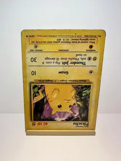 Pikachu 58/102 Common Base Set Unlimited Pokemon Heavily Played - Image 2