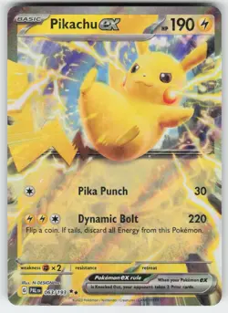 Pikachu ex 063/193 Double Rare Paldea Evolved Pokemon Near Mint - Image 1