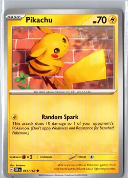 PIKACHU 051/162 COMMON TEMPORAL FORCES POKEMON NM - Image 1